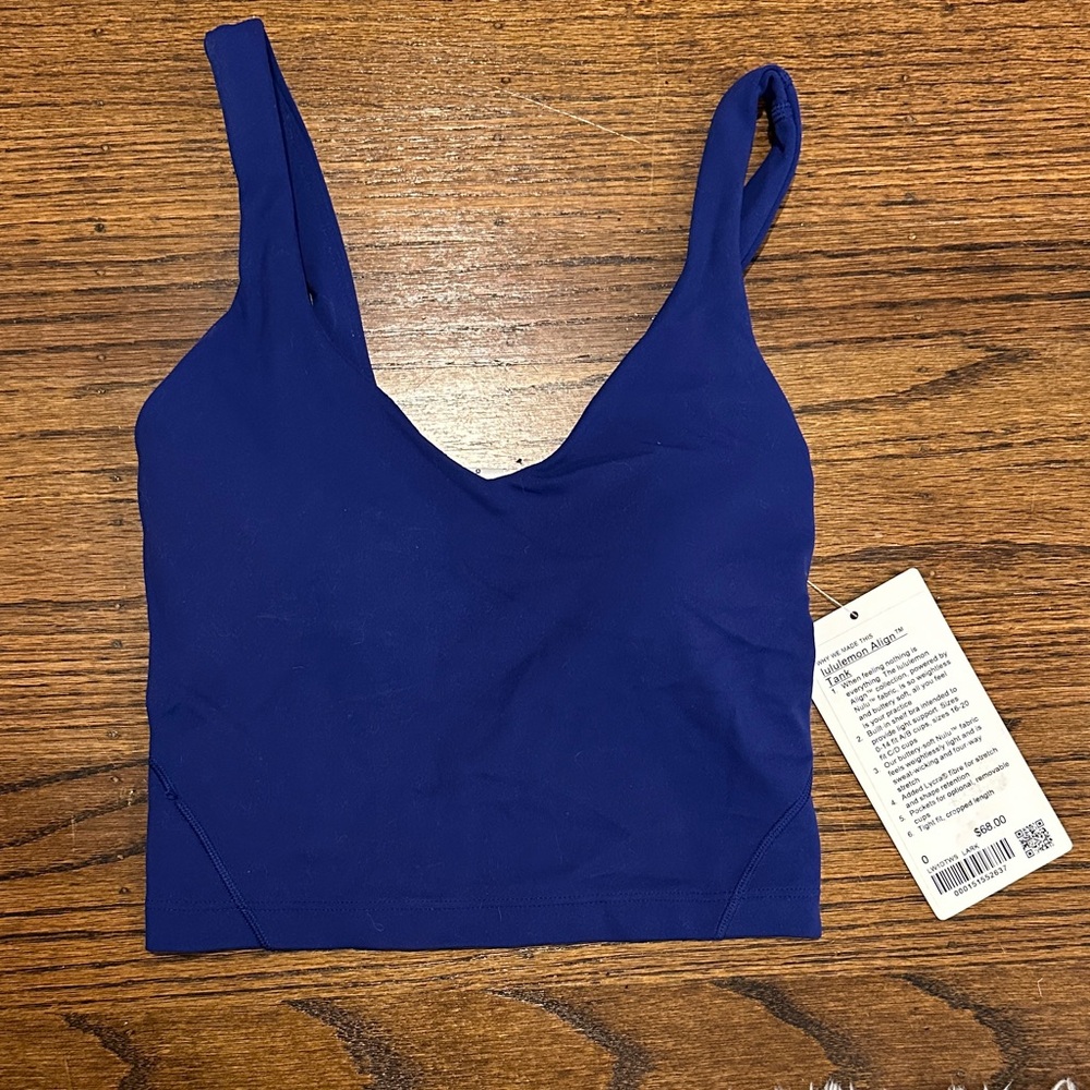 NWT! Lululemon Align Tank Larkspur Blue Size 0